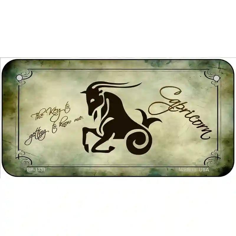 Capricorn Zodiac Novelty Metal License Plate 6" x 3" (BP)