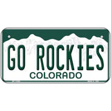 Go Rockies Novelty Metal License Plate Tag 6" x 3" (BP)