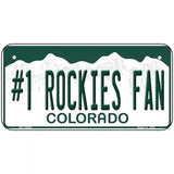 Number 1 Rockies Fan Novelty Metal License Plate Tag 6" x 3" (BP)