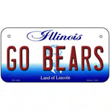 Go Bears Novelty Metal License Plate Tag 6" x 3" (BP)