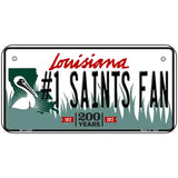 Number 1 Saints Fan Novelty Metal License Plate Tag 6" x 3" (BP)