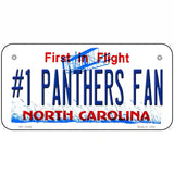 Number 1 Panthers Fan Football Novelty Metal License Plate Tag 6" x 3" (BP)