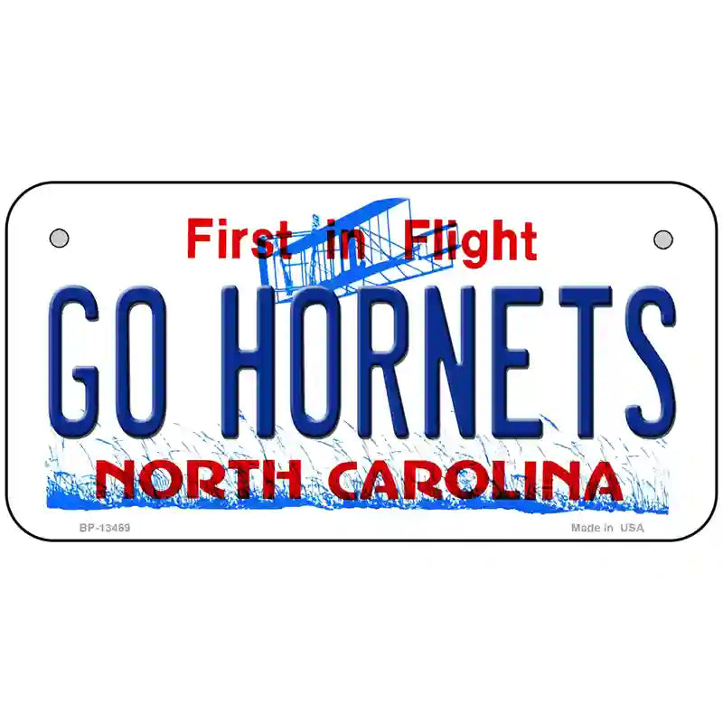 Hornets Fan Novelty Metal License Plate Tag 6" x 3" Bicycle (BP)