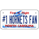 Number 1 Hornets Fan Novelty Metal License Plate Tag 6" x 3" Bicycle (BP)