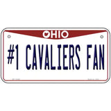 Number 1 Cavaliers Fan Novelty Metal License Plate Tag 6" x 3" (BP)