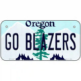 Go Blazers Novelty Metal License Plate Tag 6" x 3" (BP)