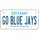 Go Blue Jays Novelty Metal License Plate Tag 6" x 3" (BP)