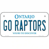 Go Raptors Novelty Metal License Plate Tag 6" x 3" Bicycle (BP)