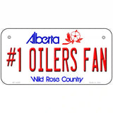 Number 1 Oilers Fan Novelty Metal License Plate Tag 6" x 3" (BP)