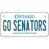 Go Senators Novelty Metal License Plate Tag 6" x 3" Bicycle (BP)