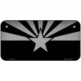 Arizona Flag Black  Novelty Metal License Plate Tag 6" x 3" (BP)