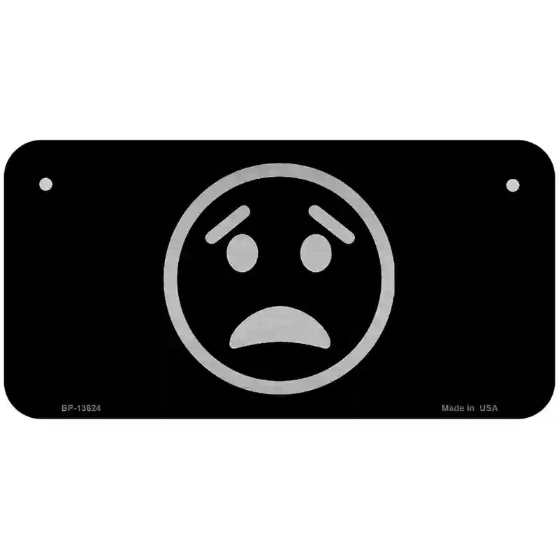 Worried Black Novelty Metal License Plate Tag 6" x 3" Bicycle (BP)