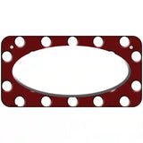 White Burgundy Polka Dot White Center Oval Metal Novelty License Plate 6" x 3" (BP)