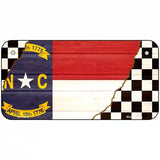 North Carolina Racing Flag Novelty Metal License Plate Tag 6" x 3" Bicycle (BP)