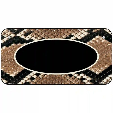 Snake With Black Center Oval Metal Novelty License Plate 6" x 3" (BP)