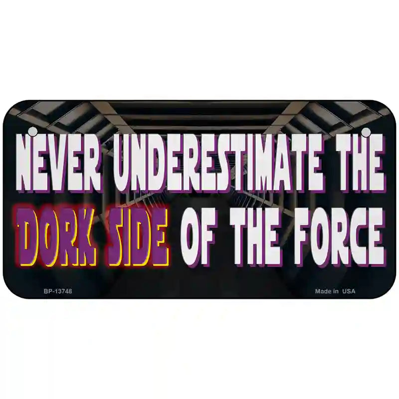 The Dork Side Novelty Metal License Plate Tag 6" x 3" Bicycle (BP)