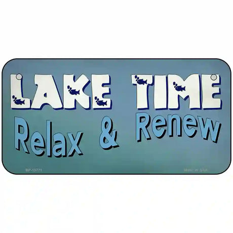 Lake Time Novelty Metal License Plate Tag 6" x 3" Bicycle (BP)