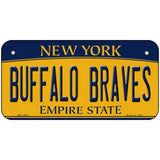 Buffalo Braves New York Novelty Metal License Plate Tag 6" x 3" Bicycle (BP)