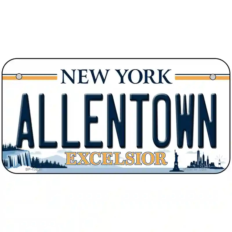 Allentown Excelsior New York Novelty Metal License Plate Tag 6" x 3" Bicycle (BP)