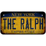 The Ralph New York Rusty Novelty Metal License Plate Tag 6" x 3" Bicycle (BP)