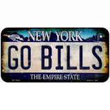 Go Bills New York Rusty Novelty Metal License Plate Tag 6" x 3" Bicycle (BP)
