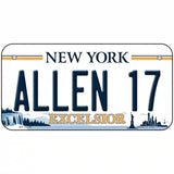 Allen 17 NY Excelsior Novelty Metal License Plate Tag 6" x 3" Bicycle (BP)