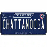 Chattanooga Tennessee Blue Novelty Metal License Plate Tag 6" x 3" (BP)