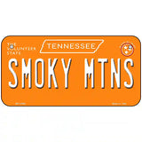 Smoky Mtns Tennessee Orange Novelty Metal License Plate Tag 6" x 3" Bicycle (BP)