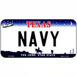 Texas Navy Novelty Metal License Plate Tag 6" x 3" (BP)