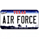 Texas Air Force Novelty Metal License Plate Tag 6" x 3" Bicycle (BP)