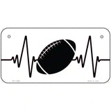 Football Heart Beat Novelty Metal License Plate Tag 6" x 3" (BP)