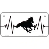 Horse Heart Beat Novelty Metal License Plate Tag 6" x 3" Bicycle (BP)