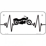 Motorcycle Heart Beat Novelty Metal License Plate Tag 6" x 3" Bicycle (BP)
