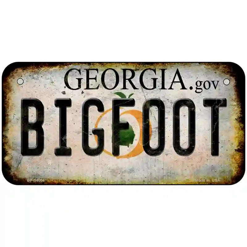 Bigfoot Georgia Novelty Metal License Plate Tag 6" x 3" Bicycle (BP)