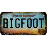 Bigfoot North Dakota Novelty Metal License Plate Tag 6" x 3" Bicycle (BP)