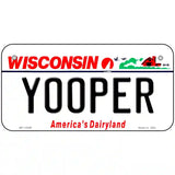 Yooper Wisconsin Novelty Metal License Plate 6" x 3" (BP)