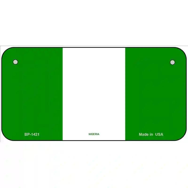 Nigeria Flag Metal Novelty License Plate 6" x 3" (BP)