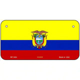 Ecuador Flag Metal Novelty License Plate 6" x 3" (BP)