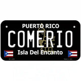 Comerio Puerto Rico Black Novelty Metal License Plate 6" x 3" (BP)