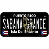 Sabana Grande Puerto Rico Black Novelty Metal License Plate 6" x 3" (BP)