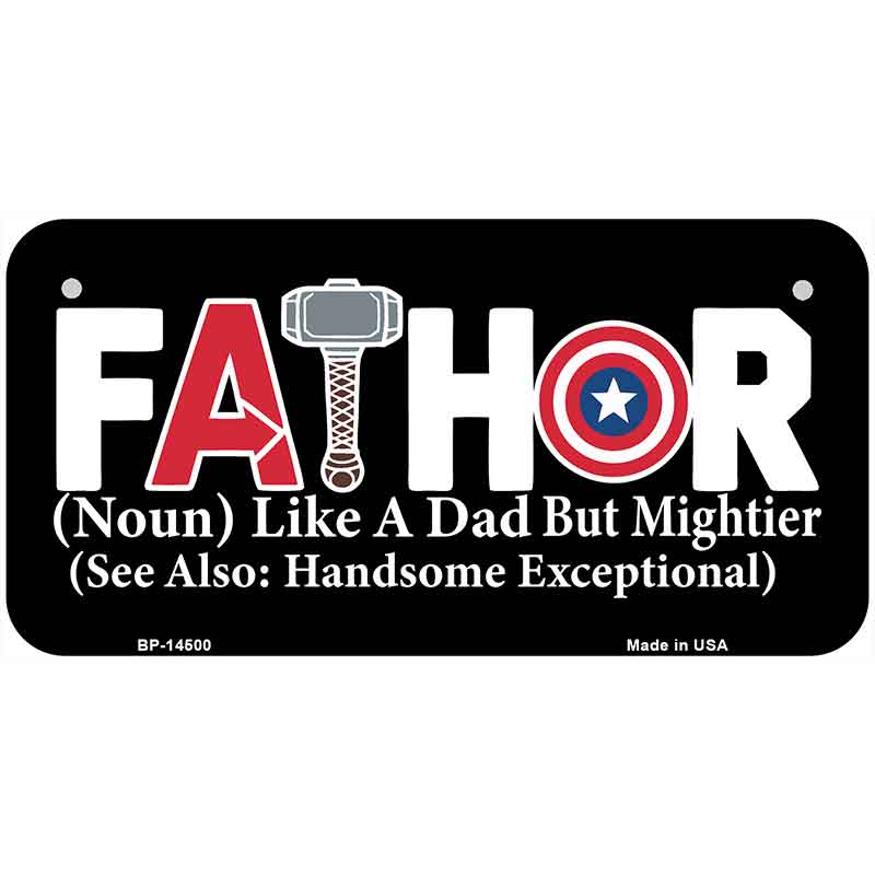 FATHOR Novelty Metal License Plate LP-14500