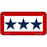 Blue Star Three Metal Novelty License Plate 6" x 3" (BP)