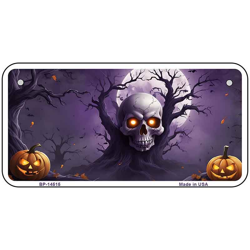 The Haunted Skull Tree Novelty Metal License Plate LP-14515