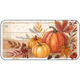 Autumn Pumpkins & Leaves Novelty Metal License Plate LP-14516