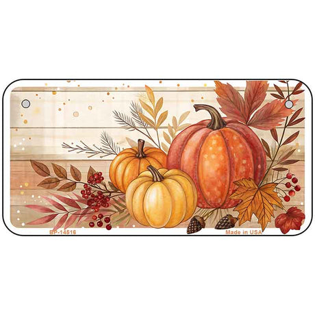 Autumn Pumpkins & Leaves Novelty Metal License Plate LP-14516
