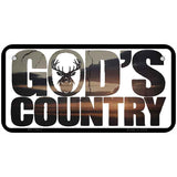 Gods Country Novelty Metal License Plate LP-14517