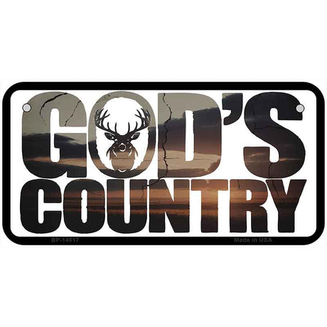 Gods Country Novelty Metal License Plate LP-14517