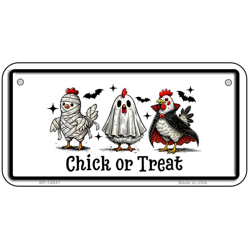 Chick or Treat Novelty Metal License Plate LP-14541