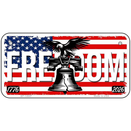 Freedom Liberty Bell Novelty Metal License Plate LP-14547 6" x 3" Bicycle (BP)