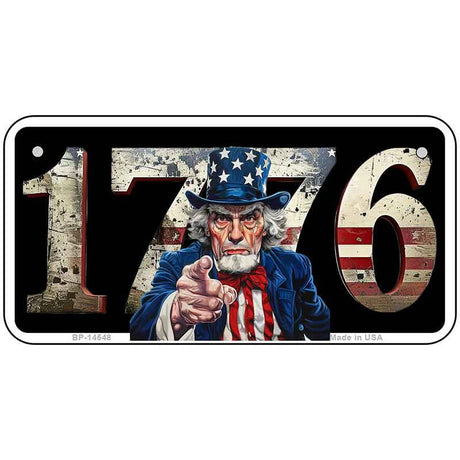 1776 Uncle Sam Novelty Metal License Plate LP-14548 6" x 3" Bicycle (BP)